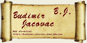Budimir Jačovac vizit kartica